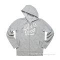Women's full front zip-up hooded sweatshirts, cotton lined hood matching drawstring